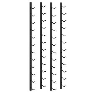 vidaXL Стойки за вино за 12 бутилки стенен монтаж 2 бр черни желязо