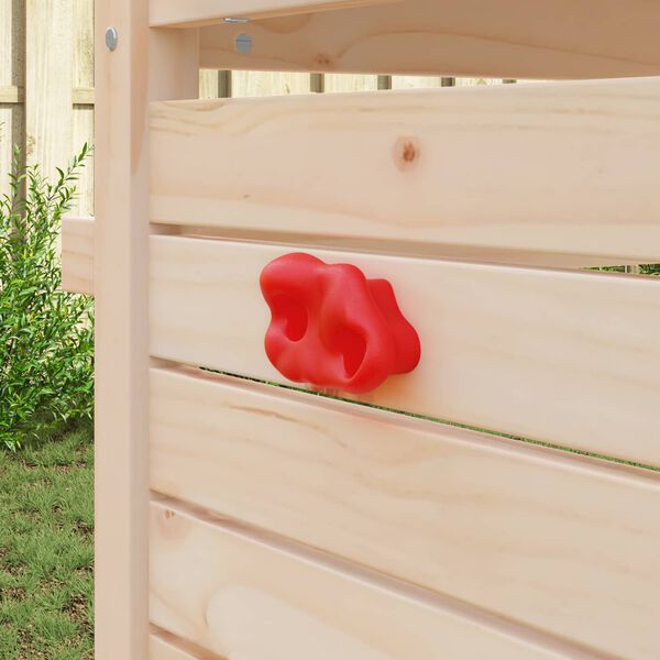 vidaXL Хватки за катерене 12 pcs Червено 100 x 67 x 43 мм ПП