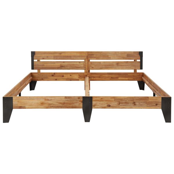vidaXL Рамка за легло, акация масив с матиран финиш, 200х200 см