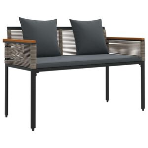 vidaXL Външна пейка 2 -Seater 117 x 54 x 74.5 см полиратан