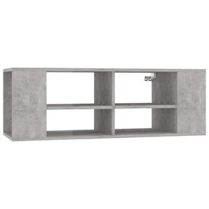 vidaXL ТВ шкаф за стенен монтаж, бетонно сив, 102x35x35 см