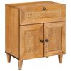vidaXL Нощен шкаф с чекмедже с врата Светло кафяво 50 x 33 x 60 см