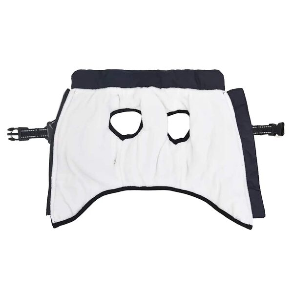 vidaXL Кучешко палто ремък Водоустойчиво светлоотразително морско L32