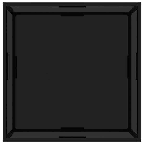 322893 vidaXL Coffee Table Black 80x80x35 cm Tempered Glass