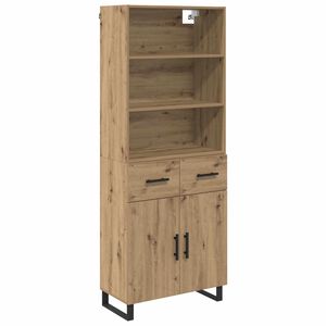 vidaXL Висок шкаф 2 бр. Дъб 69,5 x 34 x 180 см