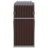 vidaXL Поставка за дърва, кафяв, 180x45x100 см, поцинкована стомана