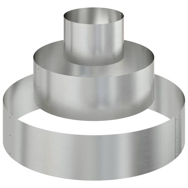 vidaXL Градинска саксия Сребрист 90 x 90 x 20 см Галванизирана стомана