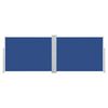 vidaXL Прибираща се странична тента, синя, 120x1000 см
