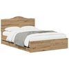 vidaXL Bed Frame with Storage and Headboard Artisan Oak 160 x 200 cm