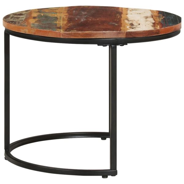 vidaXL Стифиращи маси, 3 бр, регенерирано дърво масив