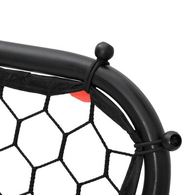vidaXL Футболен ребаундер, регулируем, черен, 84x73x60-80 см, стомана
