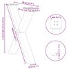 vidaXL Крака за трапезна маса, X-образни, 2 бр., бели, 70x(72-73) см, стомана