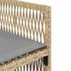 vidaXL Градински комплект с възглавници, 13части, бежов микс полиратан