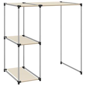 vidaXL Стелаж за съхранение над пералня кремав 87x55x90,5 см желязо