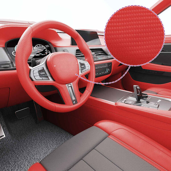 vidaXL Фолио за кола, 4D червено, 100x150 см