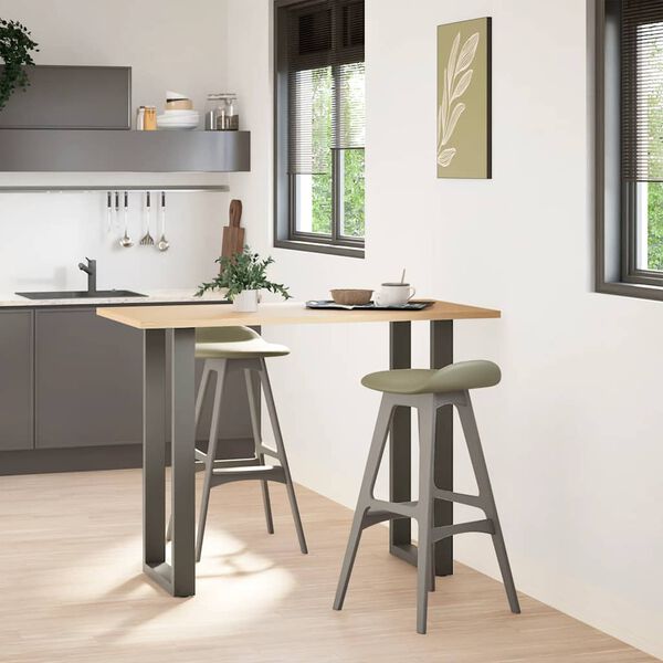 vidaXL Крака за бар маса, U-образни, 2 бр., антрацит, 40 x (100-101) см, стомана