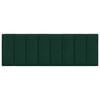 vidaXL Мека табла за легло Hanko, тъмнозелена, 120 см, кадифе