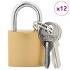 vidaXL U Lock с ключове 12 pcs Месинг Желязо