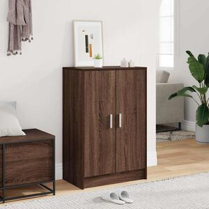 vidaXL Шкаф за обувки, кафяв дъб, 60x35x92 см, инженерно дърво