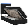 vidaXL LED легло за съхранение с матрак Черно 100 x 200 cm Текстил