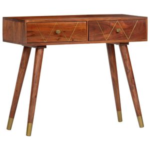 vidaXL Конзолна маса, 90x35x76 cм, акация масив