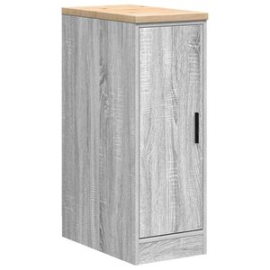 vidaXL Гаражен шкаф за съхранение, сив сонома, 30x51x85 см, бор масив