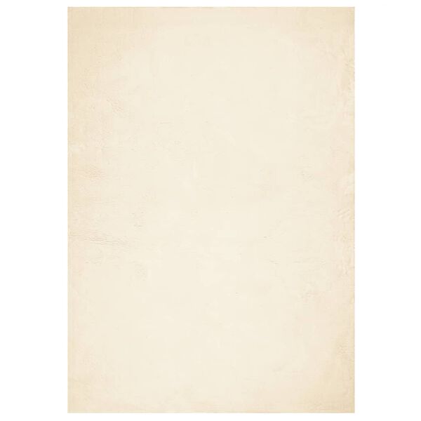 vidaXL Килим HUARTE с къс косъм, мек и миещ се, кремав, 140x200 см