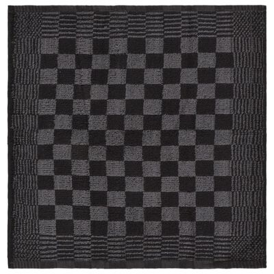 vidaXL Комплект кърпи от 20 части, черен и сив, памук