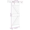 vidaXL Плъзгаща врата с монтажни части, 70x210 см, борово дърво масив