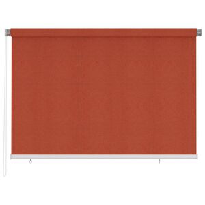 vidaXL Външна ролетна щора, 225(Ш)x140(В) см, теракота, HDPE
