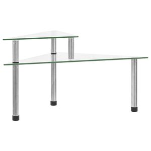 vidaXL Кухненски рафт, прозрачен, 49,5x35x19 см, закалено стъкло