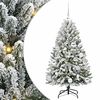 vidaXL С изкуствено коледно дърво 120 cm 150 LED светодиода Топло бяло