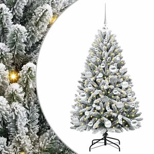 vidaXL С изкуствено коледно дърво 120 cm 150 LED светодиода Топло бяло