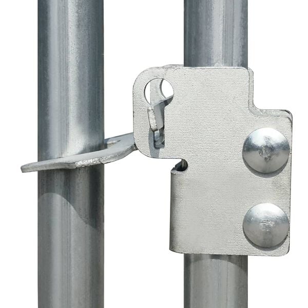 vidaXL Птичарник на открито, поцинкована стомана, 2x2x1,92 м