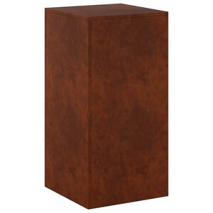 vidaXL Стойка за растения Ръждясало 40 x 40 x 80 cm Кортенова стомана