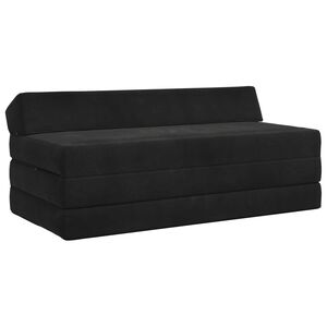 vidaXL Сгъваем диван легло Черно 120 x 60 x 49 см Текстил