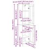 vidaXL Висок шкаф 2 pcs Старо дърво Стъкло