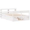 vidaXL Рамка за легло без матрак, бял, 160x200 см, бор масив