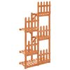 vidaXL Поставка за цветя, 60x25x130 см, масивна ела
