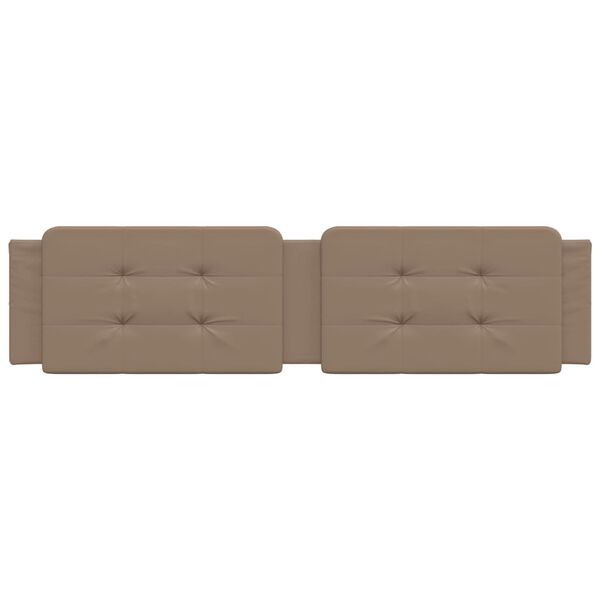 vidaXL Мека табла за легло Zadar, капучино, 200 см, изкуствена кожа