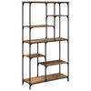 vidaXL Рафт за книги Старо дърво 99 x 35,5 x 176 cm Инженерно дърво
