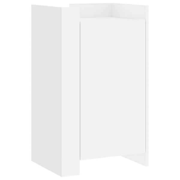 vidaXL Бюфет, бял, 45x35x75 см, инженерно дърво