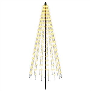 vidaXL LED Коледна Елха 165 см 270 LED светодиода Топло бяло Желязо