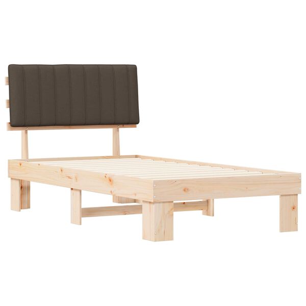 vidaXL Леглова рамка с тапицирана гръбна част Таупе 100 x 200 cm