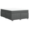 vidaXL Боксспринг легло с матрак, тъмносиво, 140x190 см плат