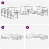 vidaXL Комплект дивани за открито 10 pcs Натурален и Крема