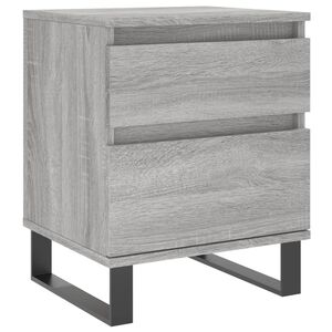 vidaXL Нощно шкафче сив сонома 40x35x50 см инженерно дърво