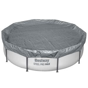 Bestway Покритие за басейн &Oslash;3,05 м Кръгла Полиестер Сиво