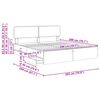 vidaXL Рамка за легло Кафяв дъб 200 x 200 cm Инженерен дървен материал