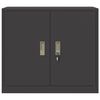 vidaXL Шкаф за съхранение Черен 80 x 40 x 70 см Стомана